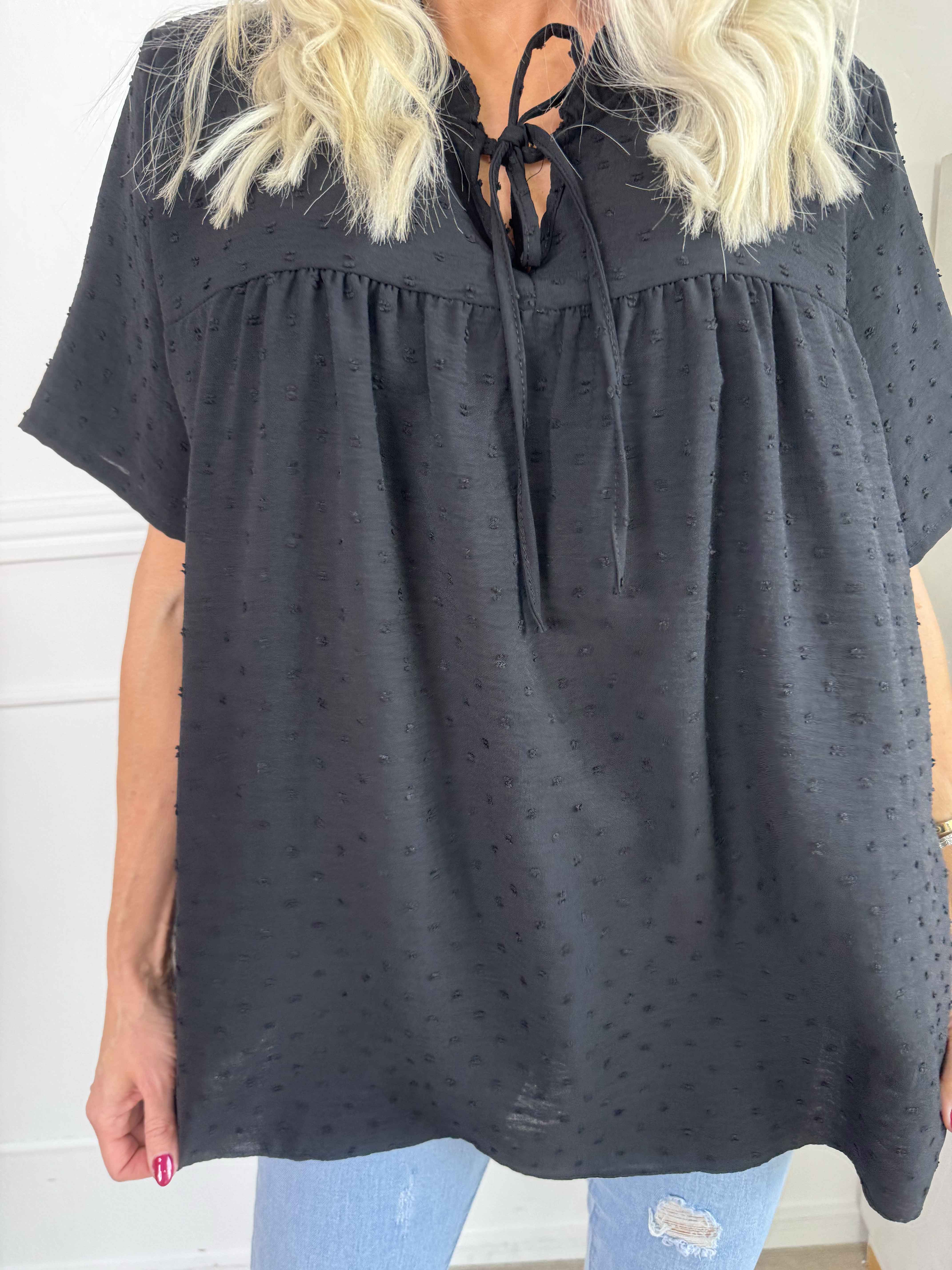 Bloom - Sød tunika med flæsekant og sløjfe